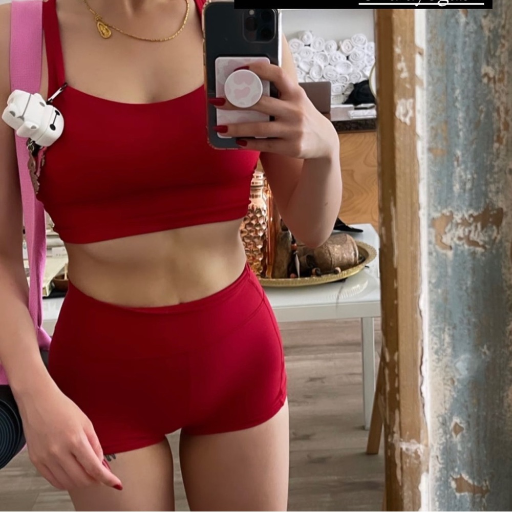 Lululemon Energy Longline Bra Size 8 Dark Red